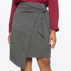 Eloquii midi wrap plaid skirt 18